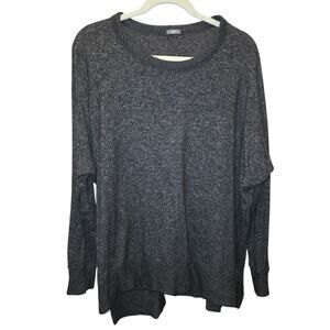Aerie Medium Dark Gray Heathered Lightweight Pullover Sweater Size Medium GUC